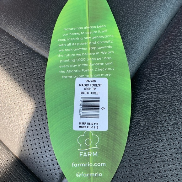 NWT- Farm Rio Magic Forest Crop Top  OBO - Picture 7 of 7